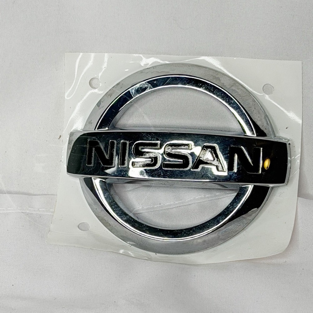 Nissan Chrome Emblem Badge Logo Style Approx 4" Replacement Nameplate NOS